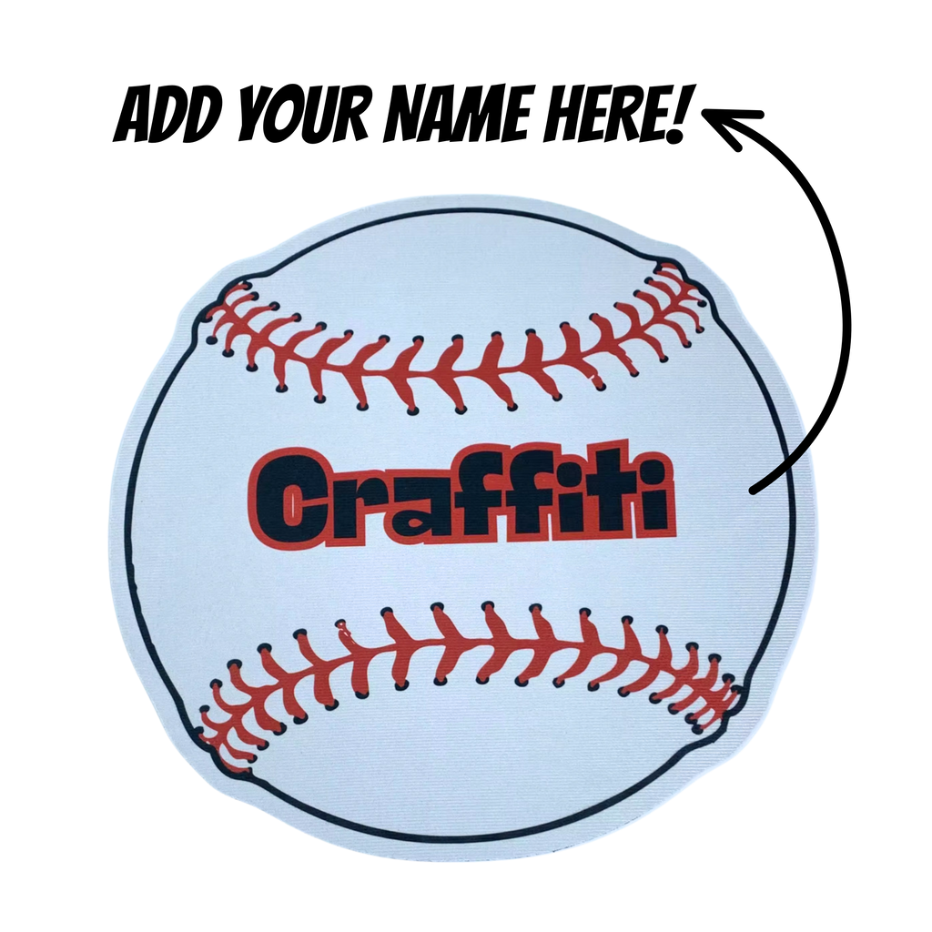 Custom Baseball Mat – Add Your Name to the Ball!