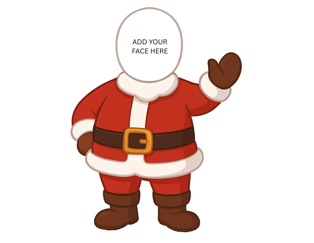 Santa Face Cutout Pillow