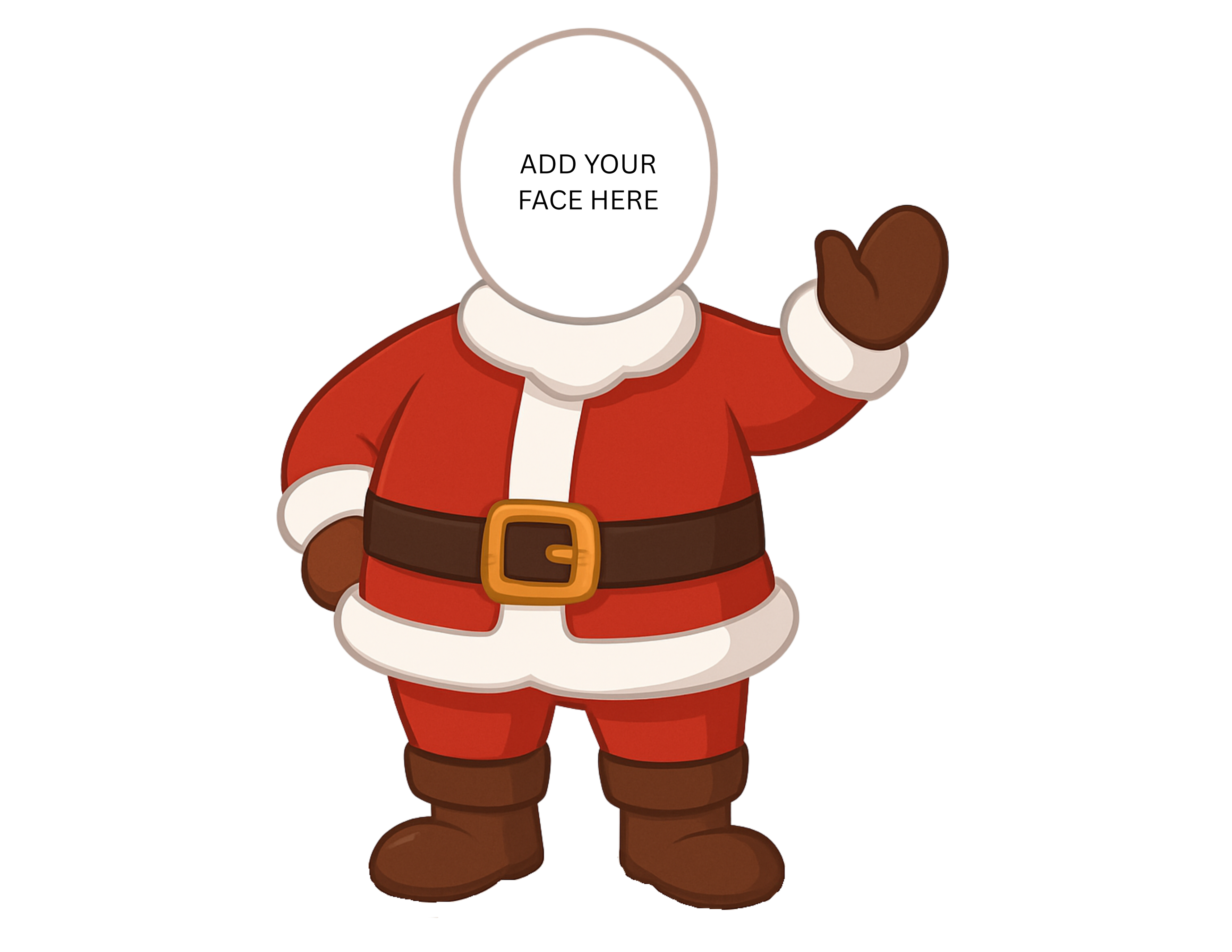 Santa Face Cutout Pillow