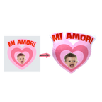 Mi Amor Romantic Face Cut out Pillow