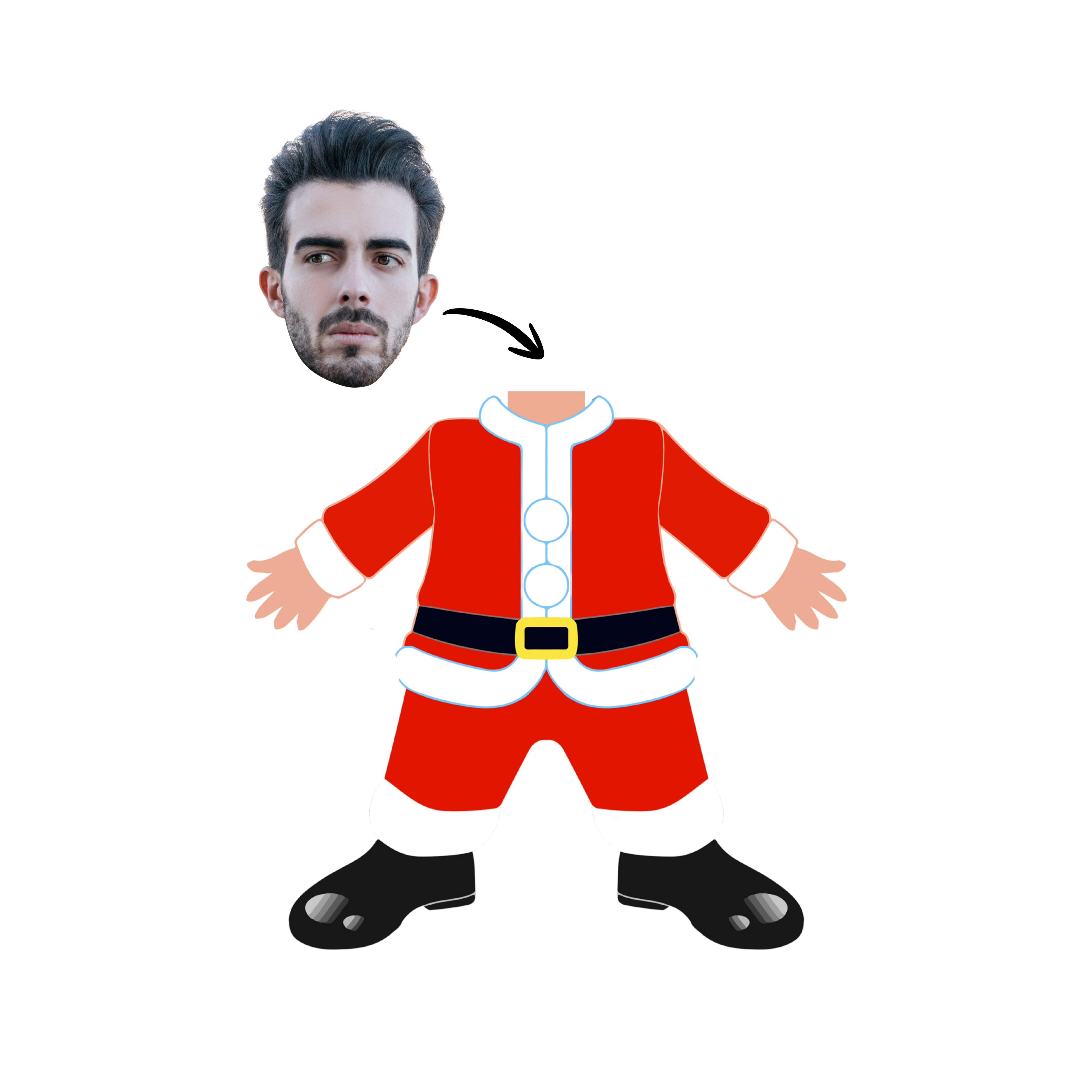 Santa Snap - Add your face pillow