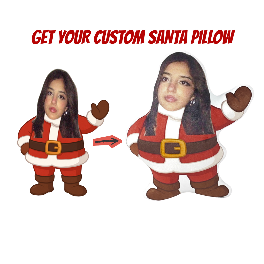 Santa Face Cutout Pillow