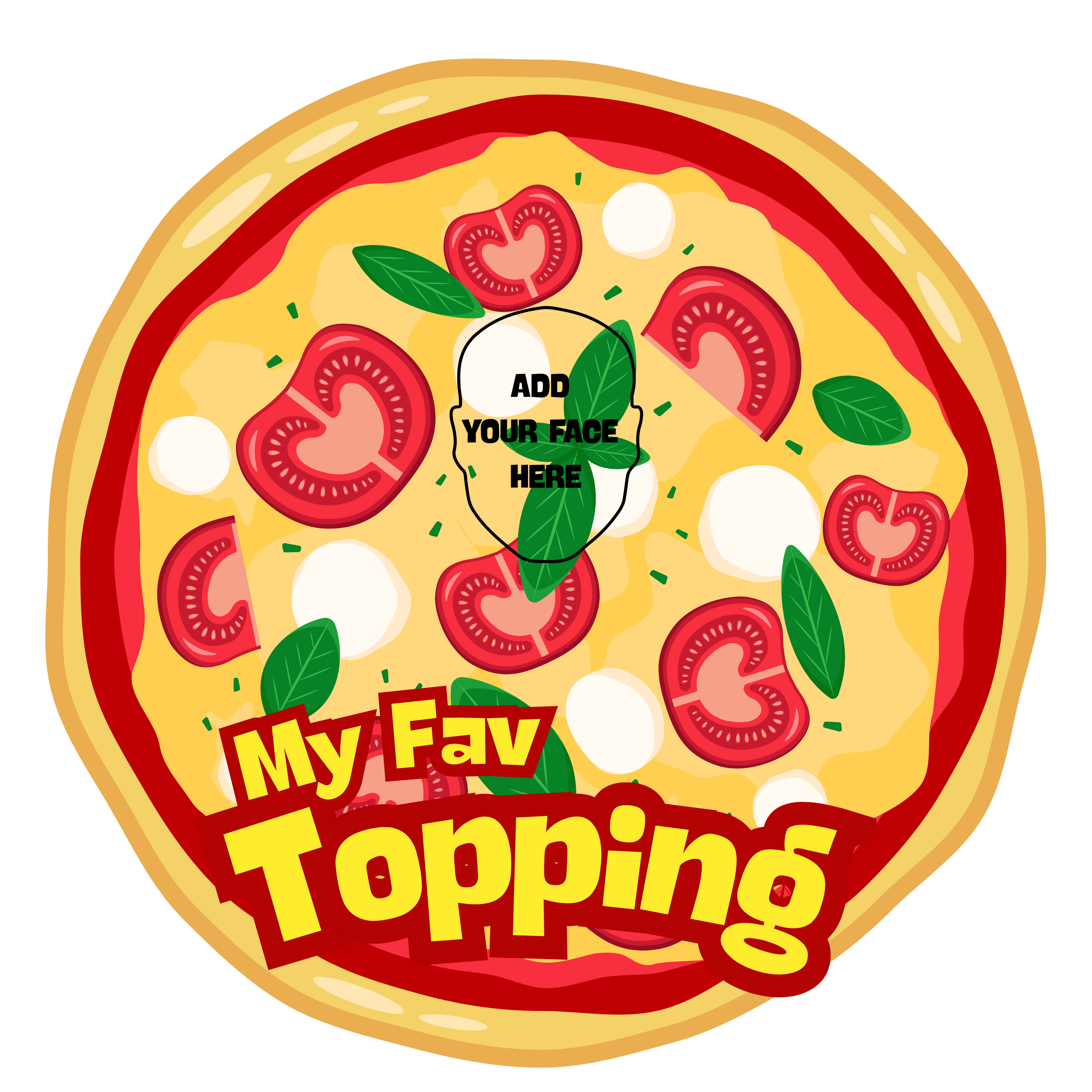 Custom Pizza Face Pillow With Favourite Topping – Personalized Photo Gift