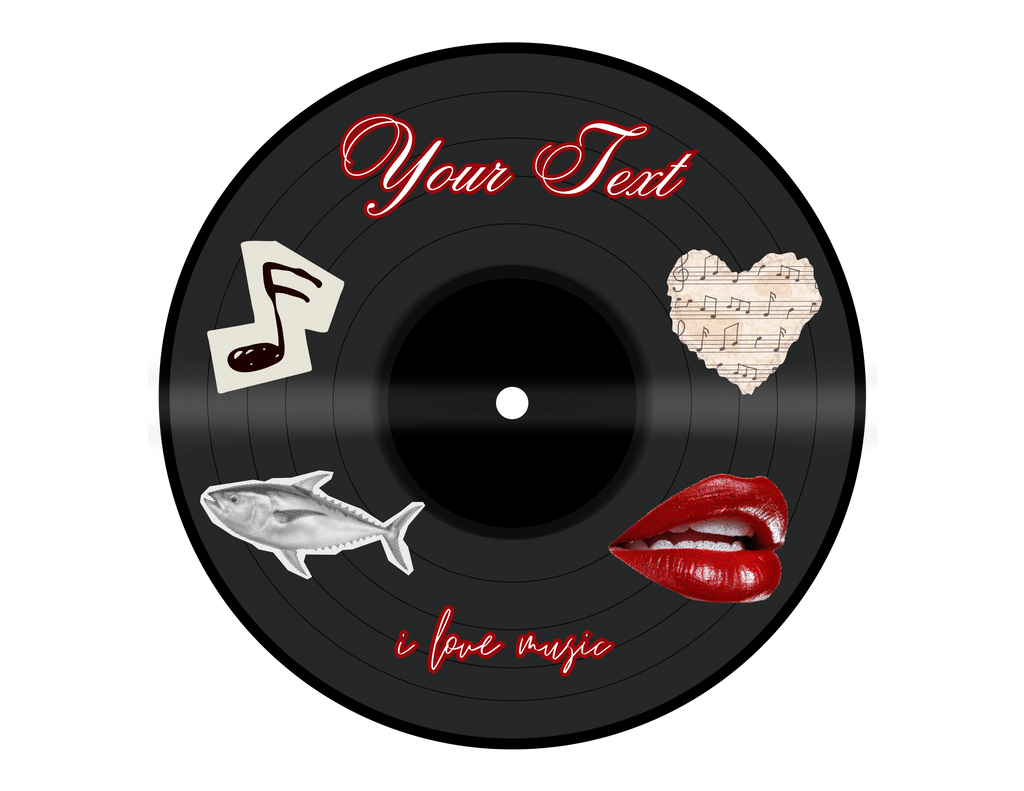 Personalized Vinyl Record Floor Mat | Music Decor