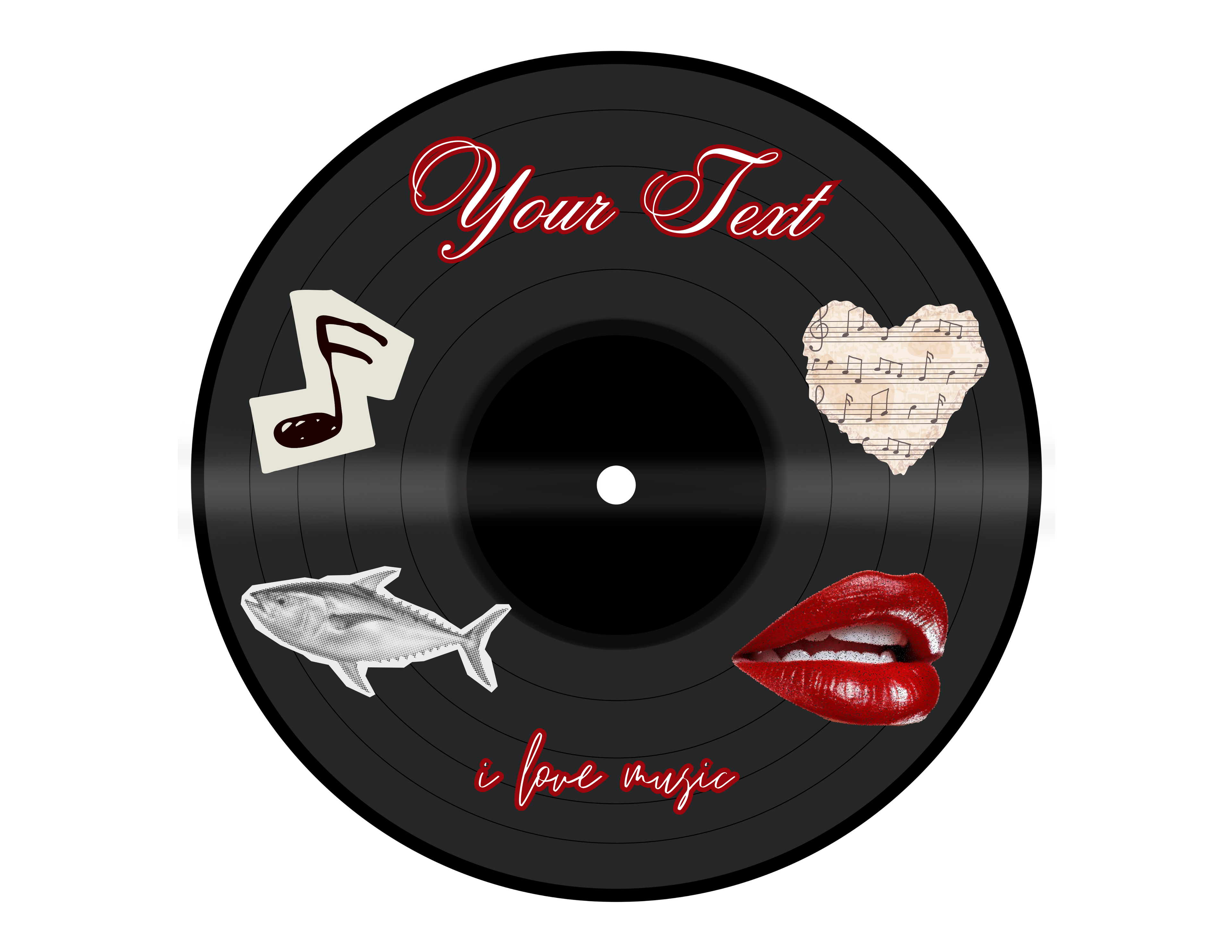 Personalized Vinyl Record Floor Mat | Music Decor