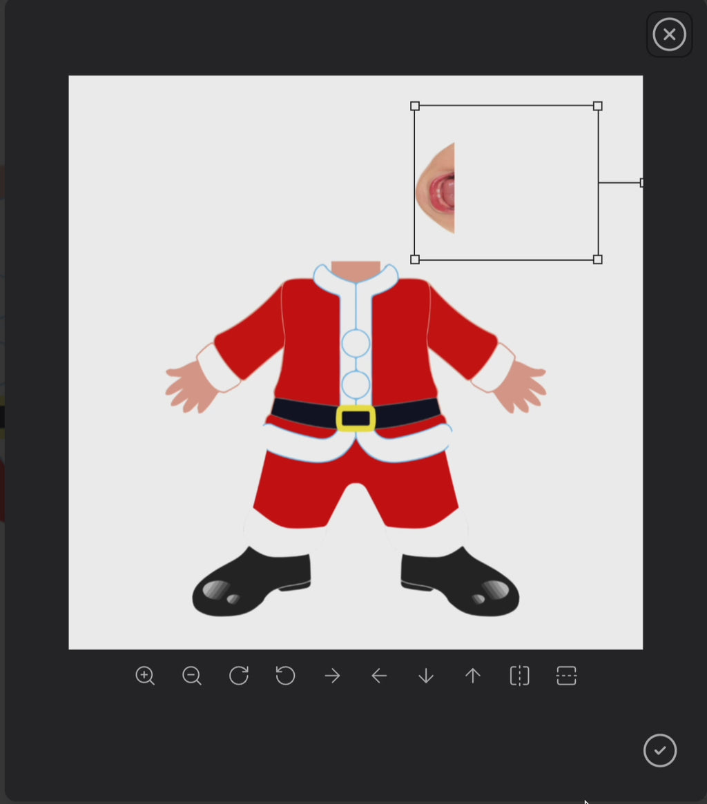 Santa Snap - Add your face pillow