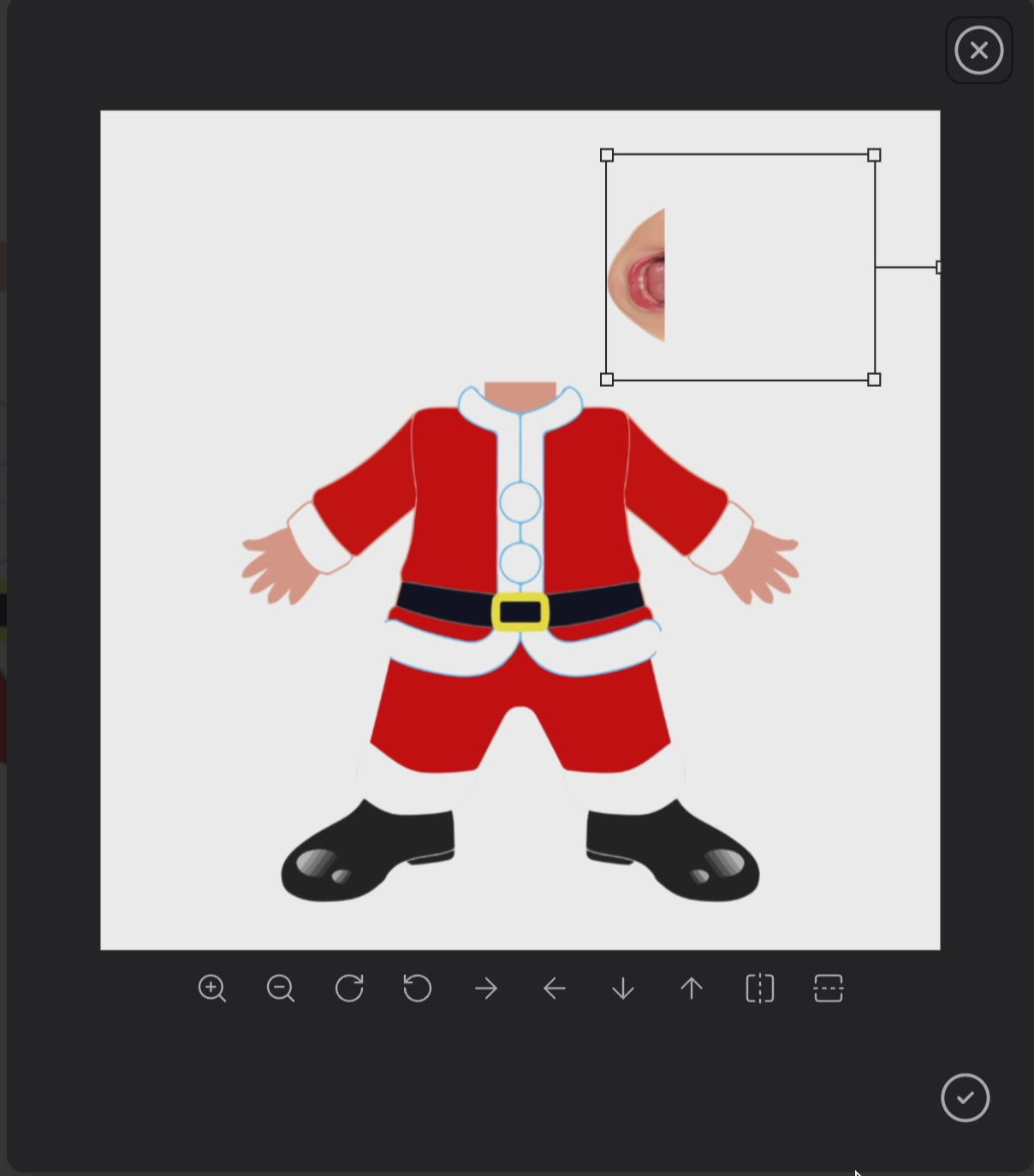 Santa Snap - Add your face pillow